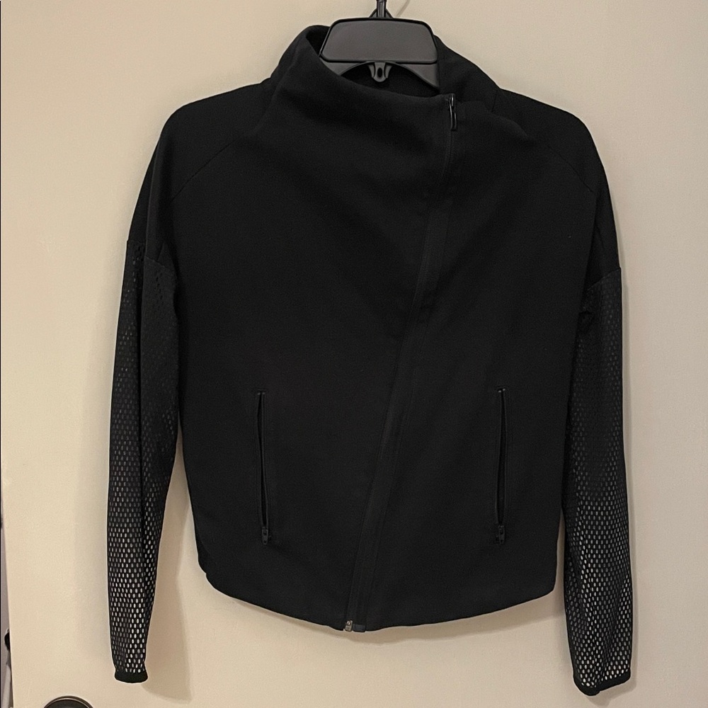 adidas Women's Black Bomber Jacket with Mesh Detail
